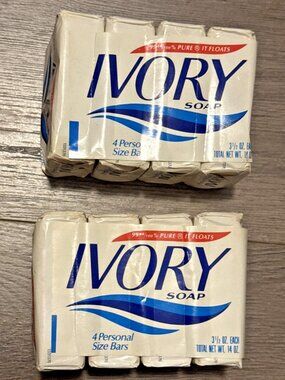 Vintage 1987 Ivory Bar Soap Lot of 8 Personal Size 3.5 oz USA Made Packaged NOS